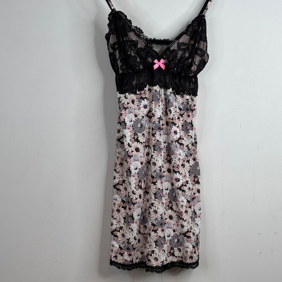 VTG Y2K Victorias Secret Lace Babydoll Tank Top M Floral 90s Fairy Whimsigoth - Picture 1 of 10